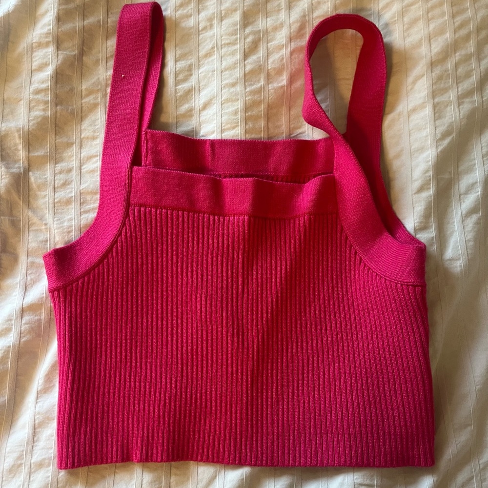 Pink sweater tank top